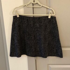 LOFT Black and Gray Mini Skirt